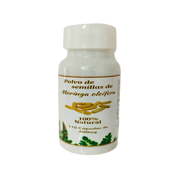 110 Capsulas de 400mg de semillas de Moringa oleifera